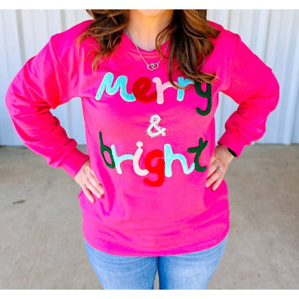 NEW AAPPARELLA merry & bright sweater in pink